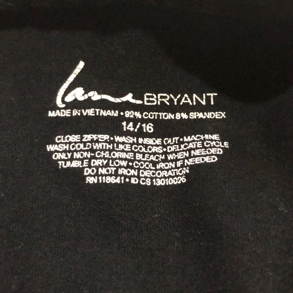 Lane Bryant black hooded zip up sweatshirt 14/16 - Picture 6 of 6